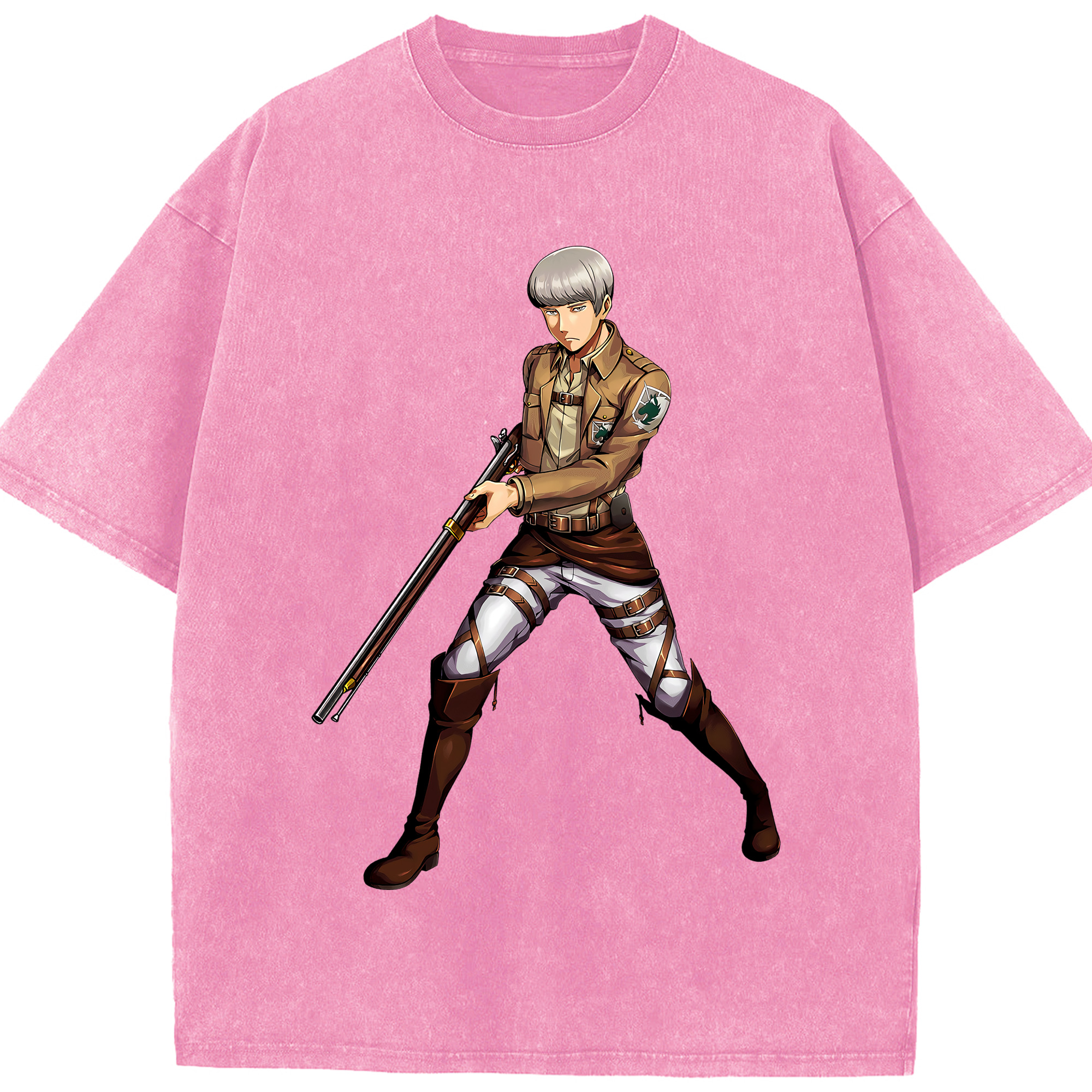 （画像用） 進撃の巨人 Attack on Titan 綿100% ヴィンテージ風 半袖Tシャツ（フロントプリント）